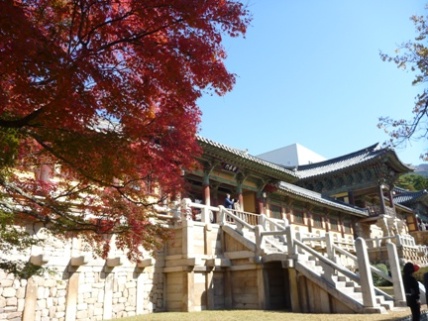 慶州仏国寺の紅葉